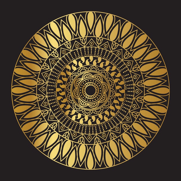 Mandala złoty wektor