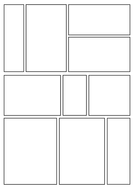 Plik wektorowy manga storyboard layout a4 szablon do szybkiego tworzenia dokumentów i stylu komiksów strona 24