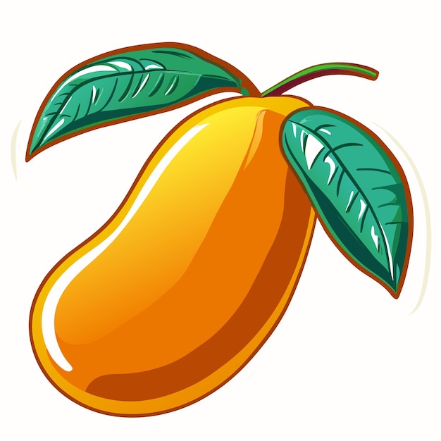 Plik wektorowy mango ręcznie rysowane kreskówka naklejka ikona koncepcja na białym tle ilustracja
