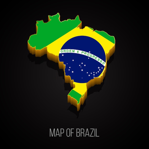 Mapa 3d Brazylii