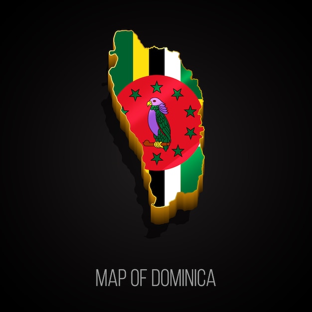 Mapa 3d Dominiki