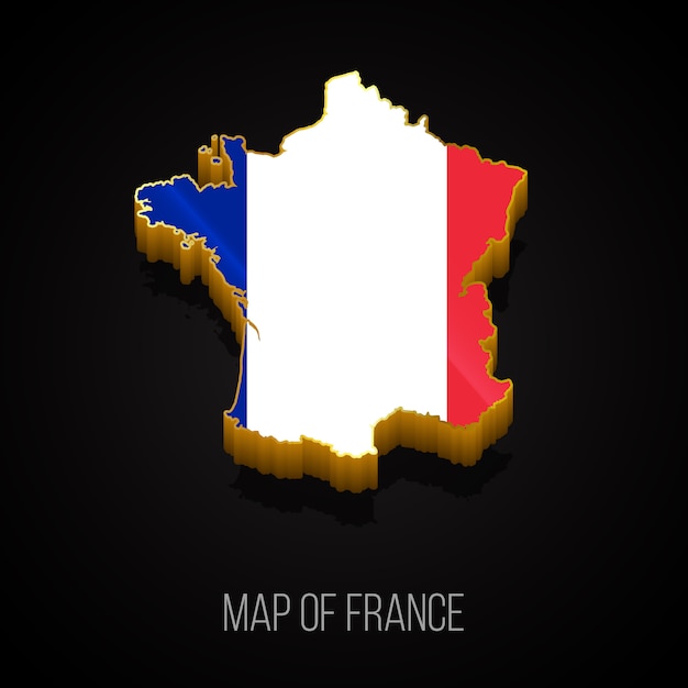 Mapa 3D Francji