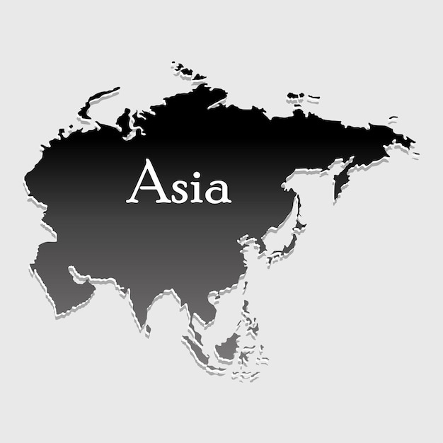 Plik wektorowy mapa azji sylwetka