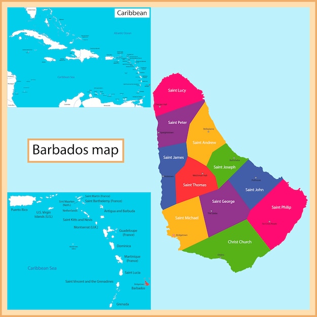 Mapa Barbados