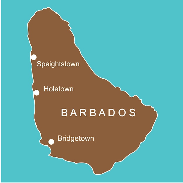 Mapa Barbadosu