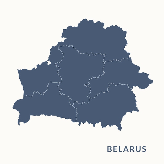 Mapa Białorusi. Białoruś Mapa Wektor Ilustracja.