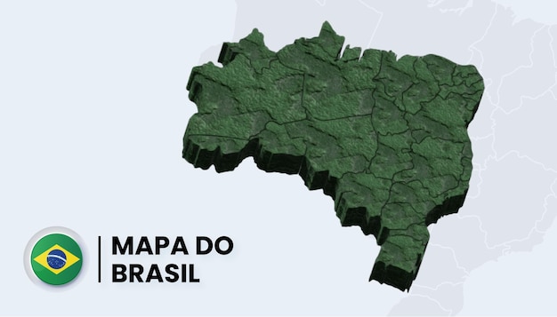 Plik wektorowy mapa brazylii florest mapa do brasil