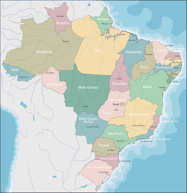 Mapa Brazylii