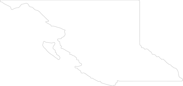 Plik wektorowy mapa brytyjskiej kolumbii w kanadzie