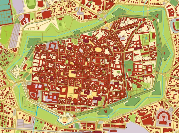 Plik wektorowy mapa centralnej prowincji lucca we włoszech