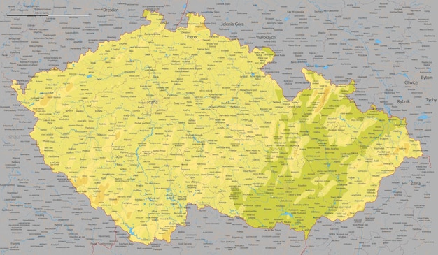 Plik wektorowy mapa czech ilustracji wektorowych