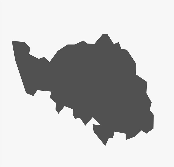 Wektor mapa dakshina kannada dystrykt karnataka stany indie