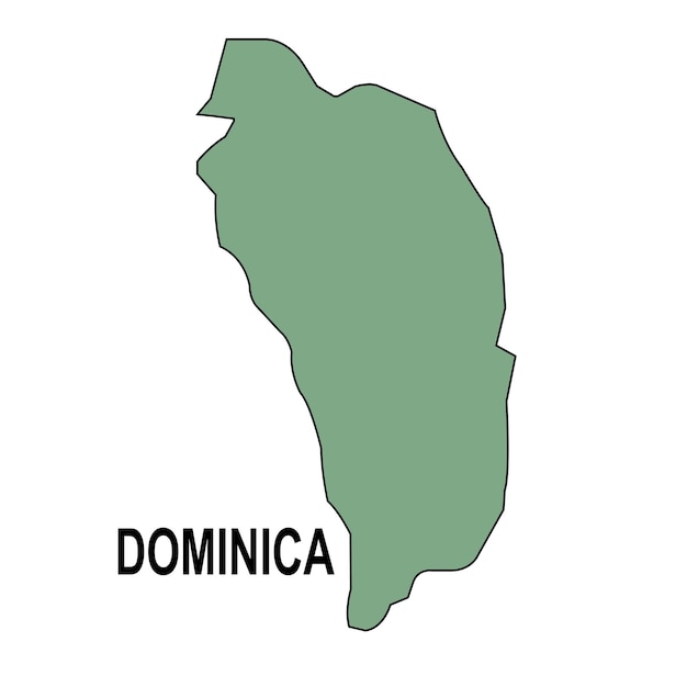 Plik wektorowy mapa dominiki