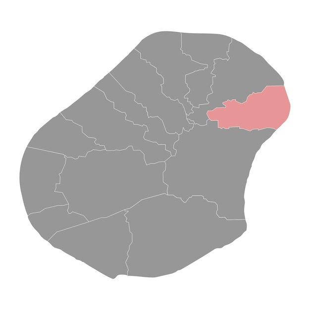 Plik wektorowy mapa dystryktu ijuw, podział administracyjny nauru, ilustracja wektorowa