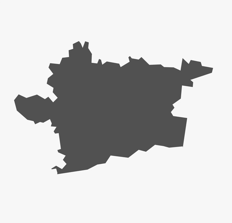 Wektor mapa dzielnicy gulbarga państwo karnataka indie