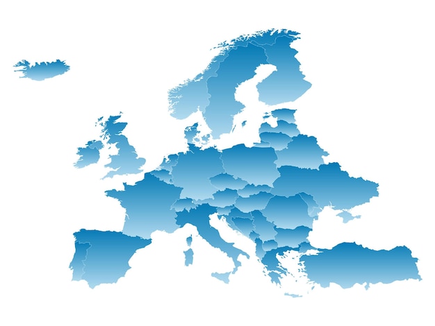 Plik wektorowy mapa europy