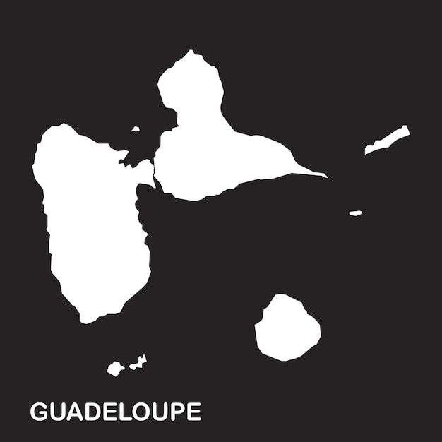 Plik wektorowy mapa guadeloupe