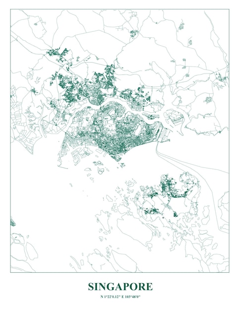 Mapa Kartelu W Singapurze W Zielonych Liniach