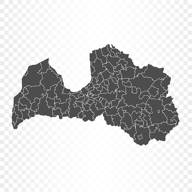 Mapa Łotwy na przezroczystym tle