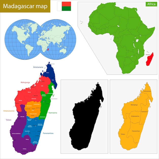 Plik wektorowy mapa madagaskaru