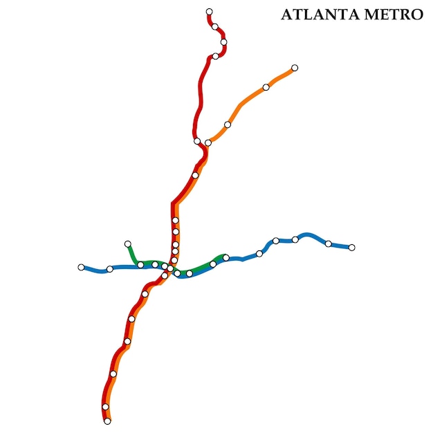 Mapa Metra W Atlancie