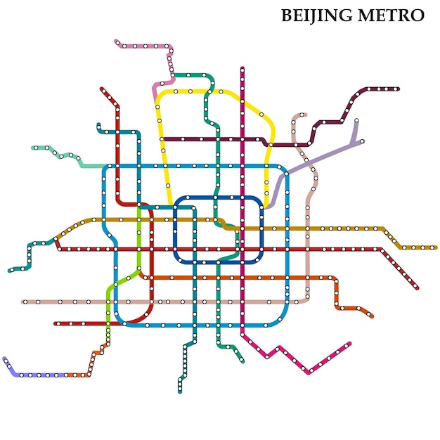 Mapa Metra W Pekinie