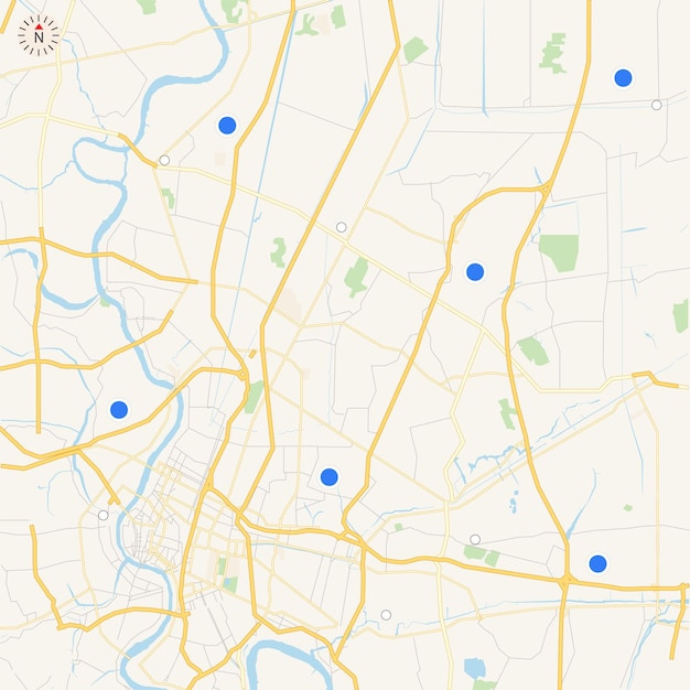 Plik wektorowy mapa miasta do wszelkiego rodzaju grafiki informacyjnej i drukowanej mapy gps