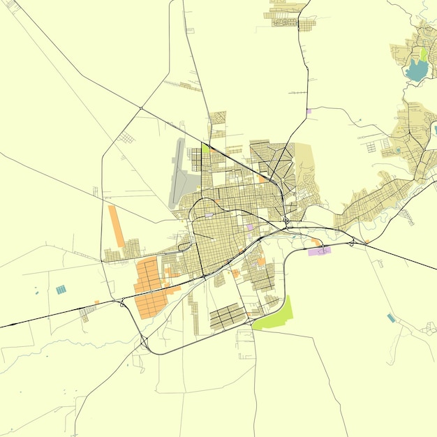 Plik wektorowy mapa miasta san luis ciudad de san luis w argentynie