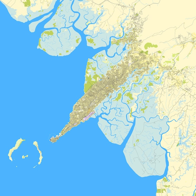 Plik wektorowy mapa miasta z napisem 