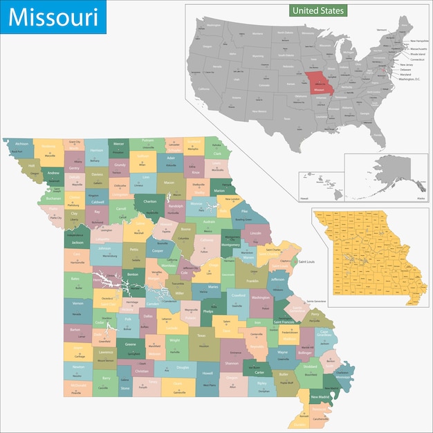 Mapa Missouri