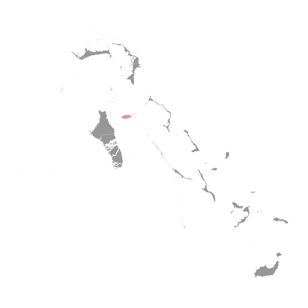 Plik wektorowy mapa nassau podział administracyjny bahamów ilustracja wektorowa