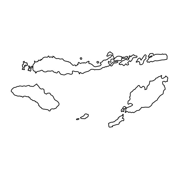 Plik wektorowy mapa prowincji wschodnia nusa tenggara podział administracyjny indonezji ilustracja wektorowa