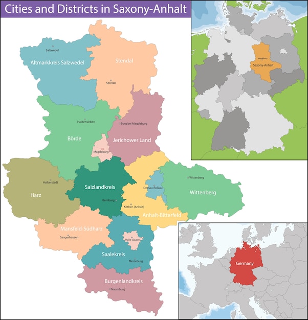 Mapa Saksonii-anhalt