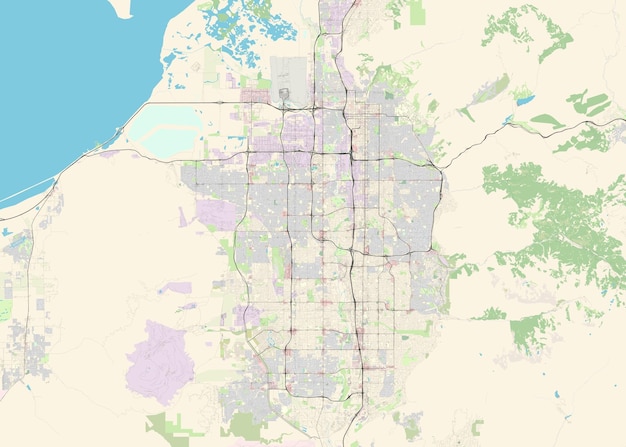 Mapa Salt Lake City W Stanie Utah W Usa