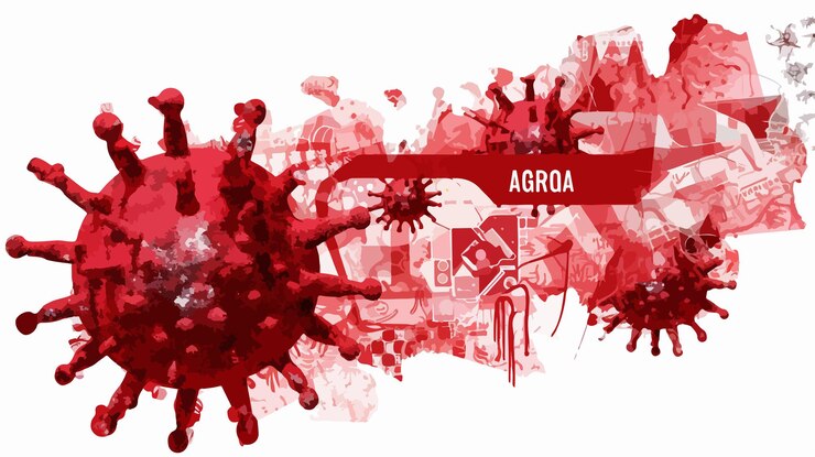 Wektor mapa stanu alagoas z red grunge coronavirus collage