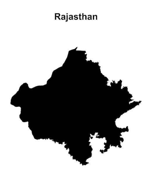 Plik wektorowy mapa stanu rajasthan