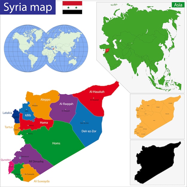 Mapa Syrii