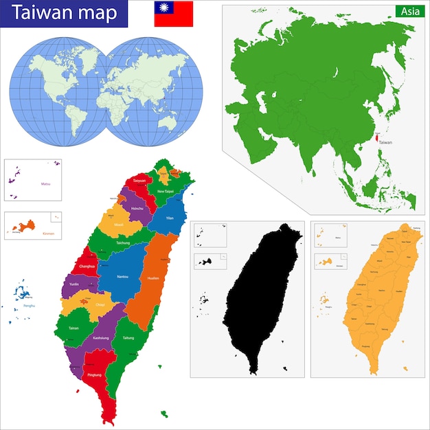 Mapa Tajwanu