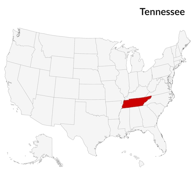 Plik wektorowy mapa tennessee mapa tennessee mapa usa mapa