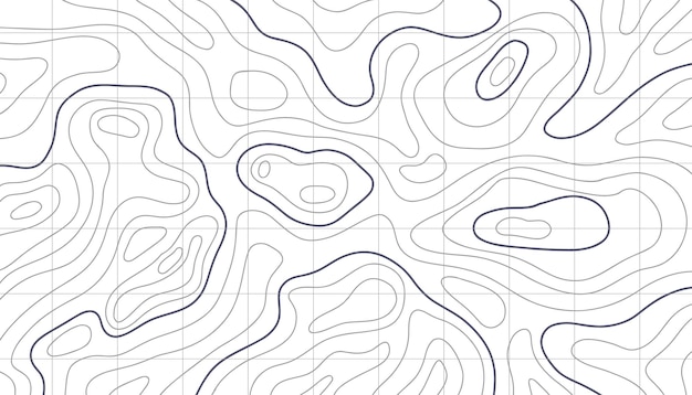 Plik wektorowy mapa topograficzna linie topologia zarys konturu wektor falisty abstrakcyjny relief