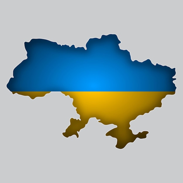 Mapa Ukrainy Flaga włączona do mapy Ukrainy Ilustracja wektorowa Eps 10