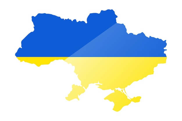 Mapa Ukrainy Wektor Ilustracja Na Białym Tle