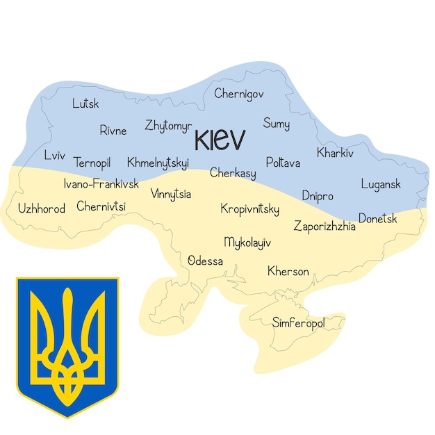 Plik wektorowy mapa ukrainy