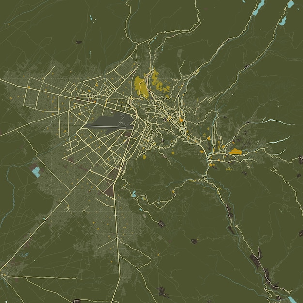 Mapa wektorowa La Paz w Boliwii