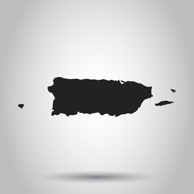 Plik wektorowy mapa wektorowa puerto rico czarna ikona na białym tle