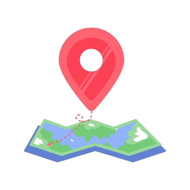 Mapa wektorowa z lokalizacją Pin mapa świata piękne miejsce