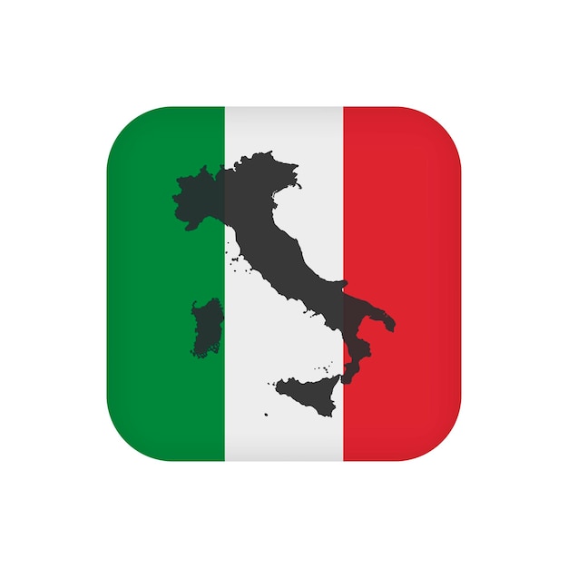 Mapa Włoch z flagą oficjalnych kolorach ilustracji wektorowych