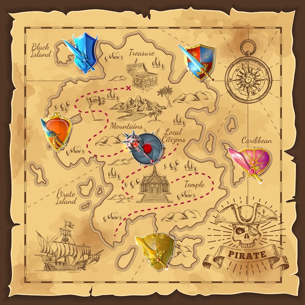 Mapa wyspy kreskówek
