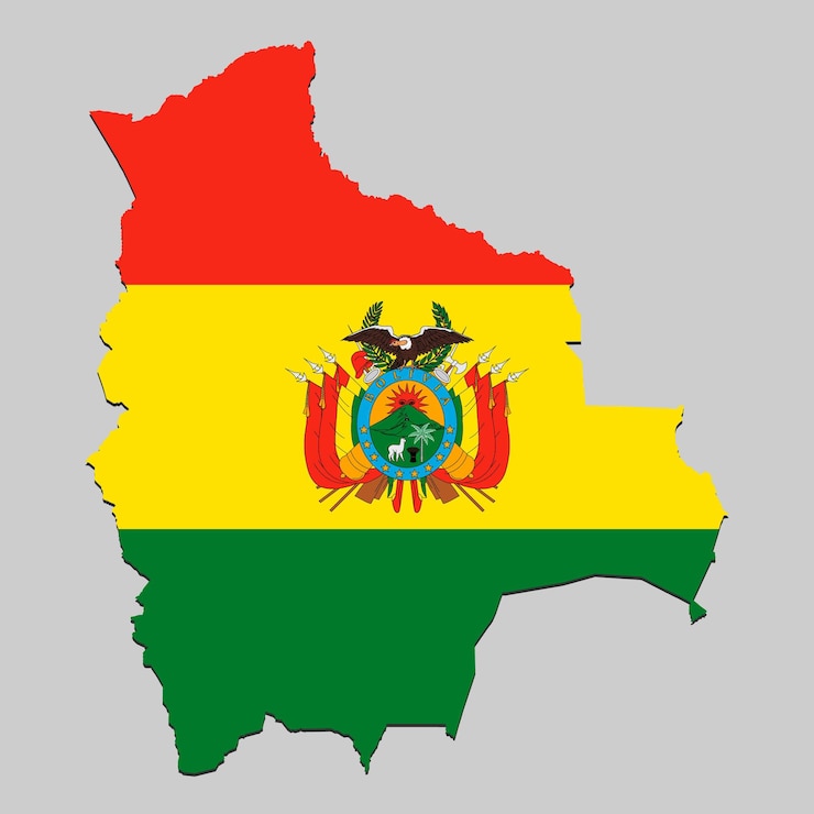 Wektor mapa z flagą narodową