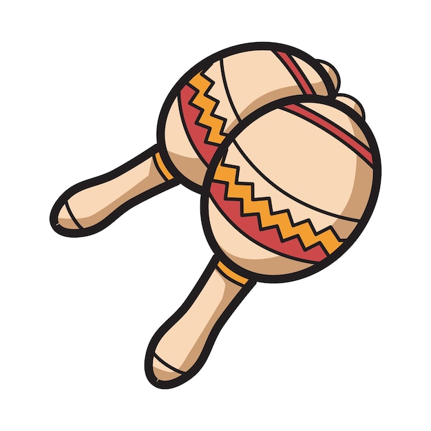 Plik wektorowy maracas instrument muzyczny clipart